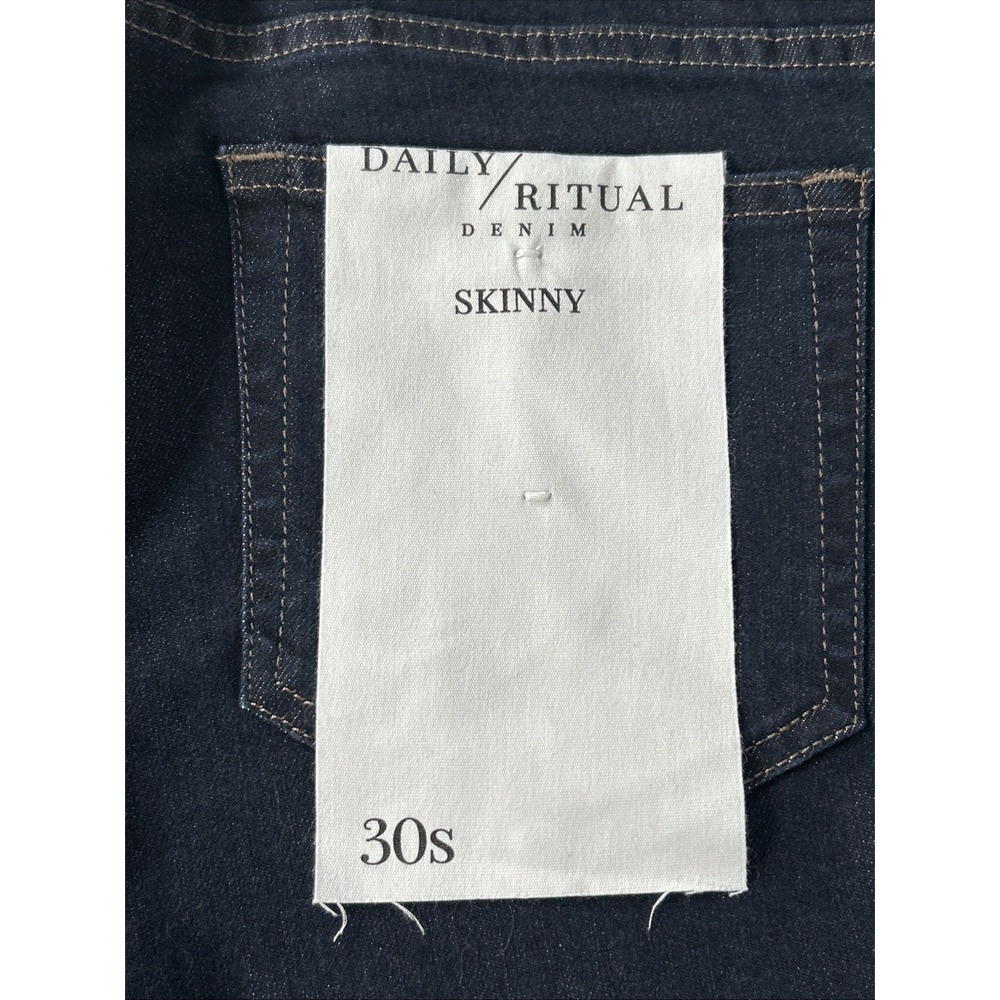 Daily Ritual Women's Jeans 30s Blue Denim 5 Pockets Skinny 30x26.5 - Picture 8 of 13